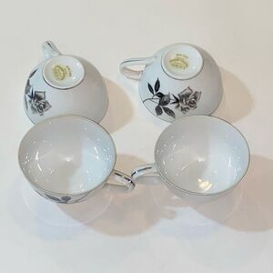 Lot Of Laurel China Min Century Vintage Tie Mug Set 4